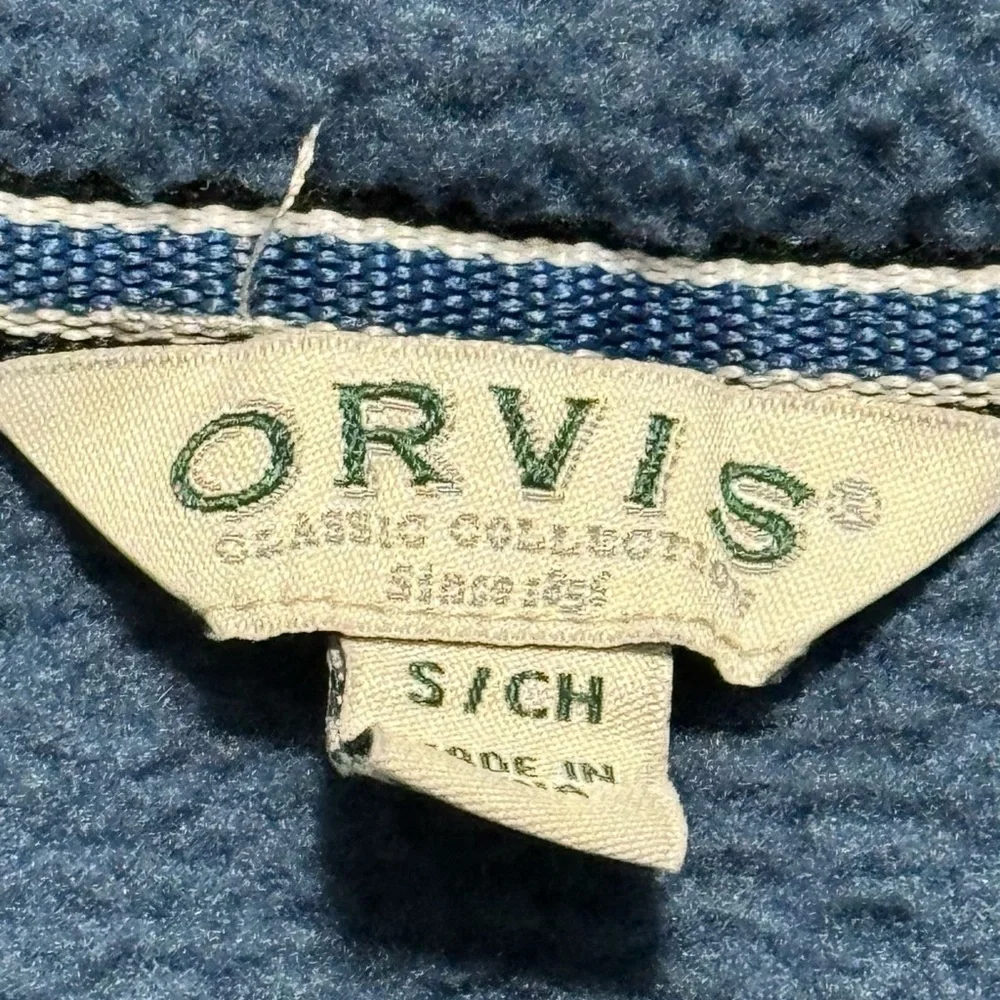 Orvis Men’s S Full Zip Heavyweight Fleece Jacket Blue